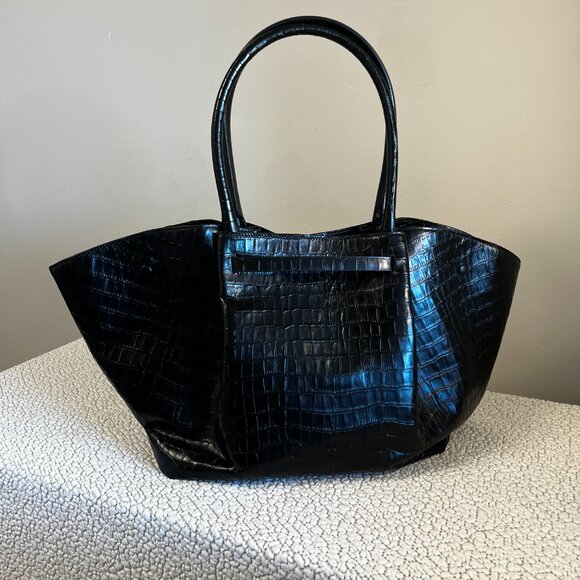 DeMellier The New York Bag Black Croc Effect Leather - Picture 13 of 15